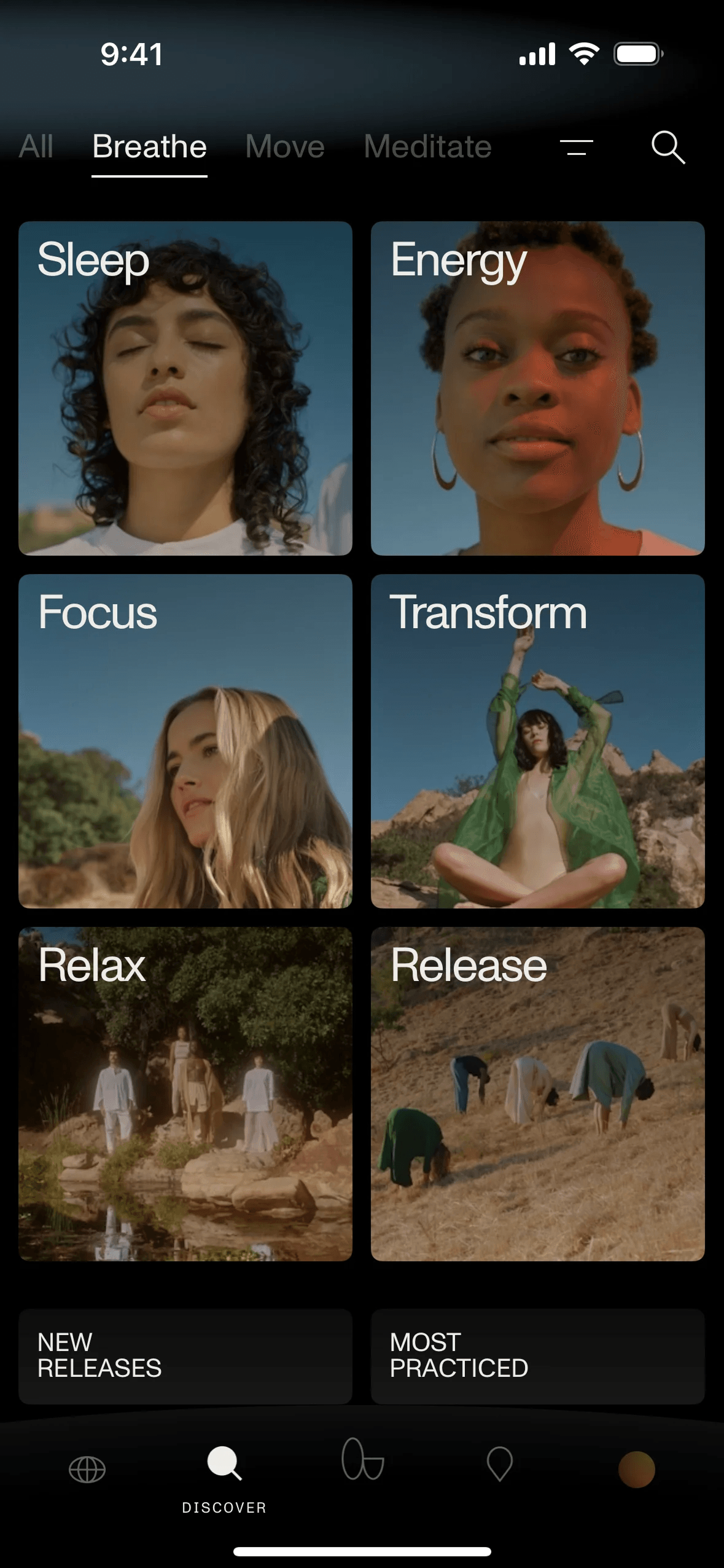 Raw iPhone app screenshot before LazyScreens